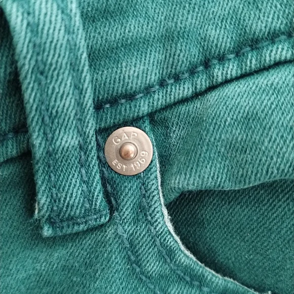 GAP 1969 Denim jegging in dark teal green, size 4, mid rise - Picture 4 of 4